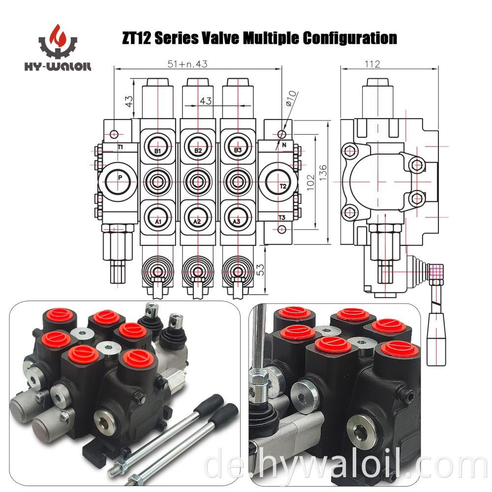 Pc100 2 Sectional Directional Control Valve